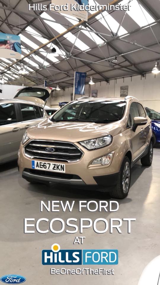 Hills_Ford's tweet photo. Come and see The New Ecosport at Hills Ford Kidderminster! Send us a Snapchat using our filter to be in with the chance of winning a free valet! #beoneofthefirst https://t.co/1quuR6kEmb