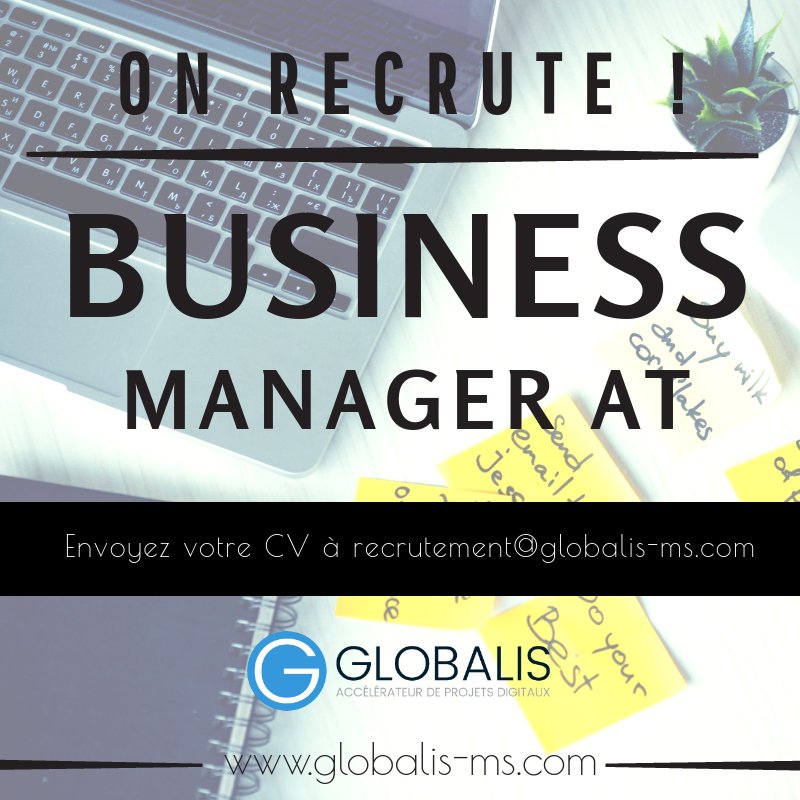 GLOBALISms's tweet photo. GLOBALIS recherche un business manager pour commercialiser son offre d'assistance technique https://t.co/PAOExNyKKP #bizdev #esn #job #cdi https://t.co/mOEUOCzp9S