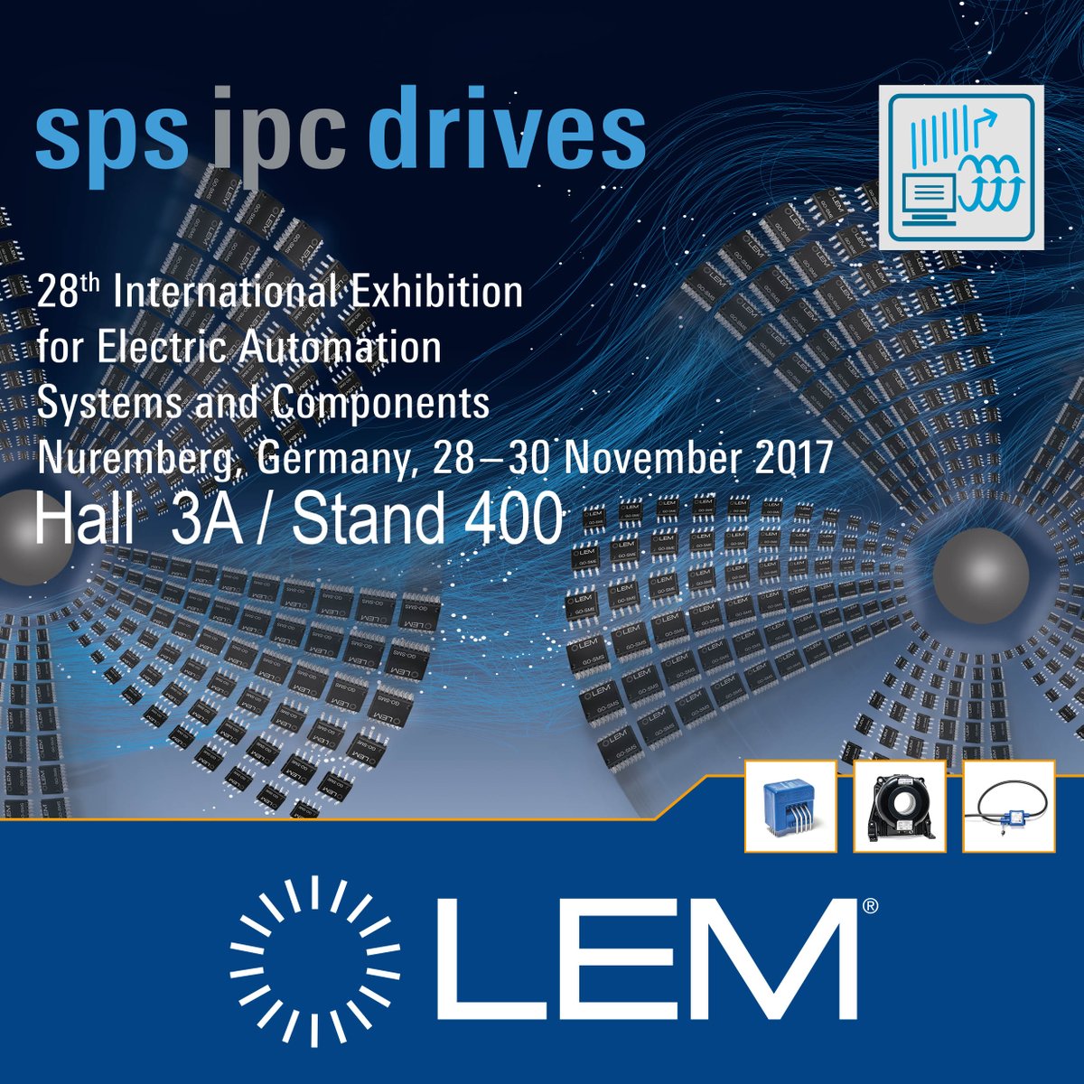 LEM_Inc's tweet photo. It starts tomorrow @spsipcdrives next tuesday 28 NOVEMBER 2017 !!! #NürnbergMesse #Industry40 #Manufacturing #IoT #Automation #sensors https://t.co/kraJZ9RofU