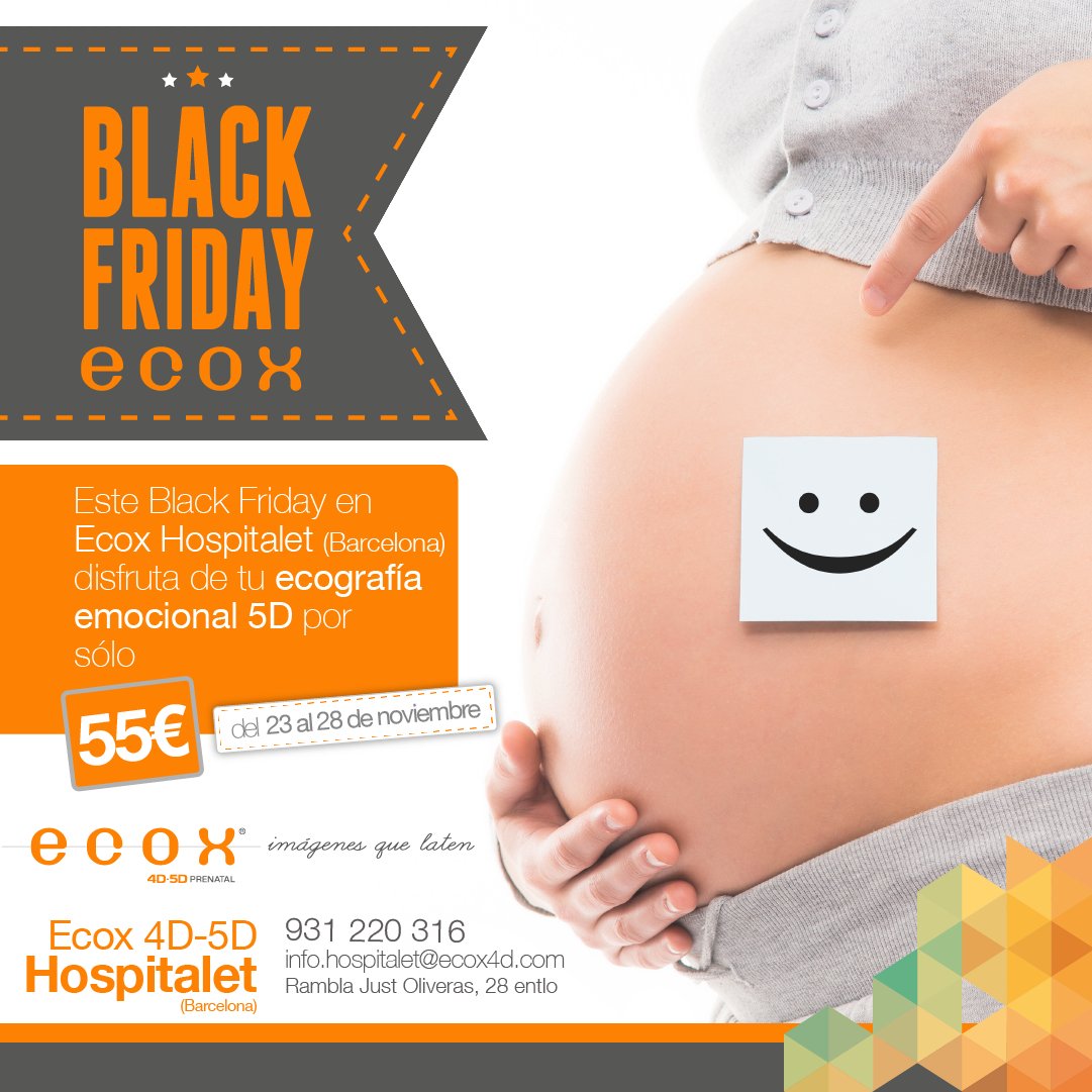Ecografias5D's tweet photo. Aprovechen los último dos días de #blackfriday #ecografia5D #hospitalet #embarazo #bebe #bebeencamino https://t.co/i2URcbYiob