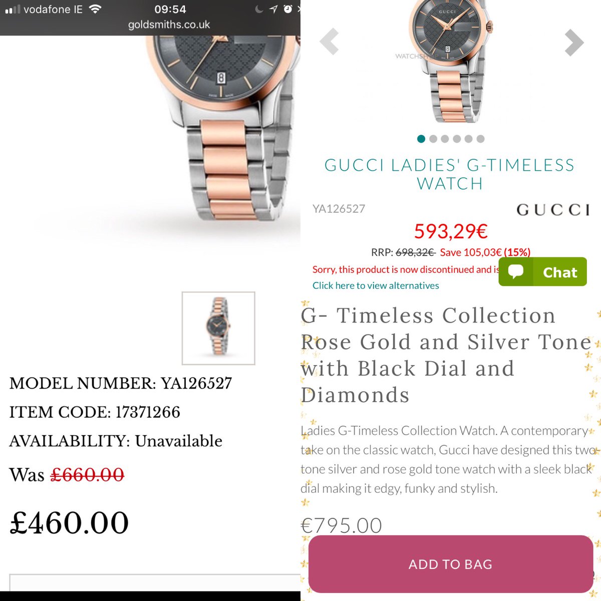 PammyHoward's tweet photo. @FieldsJewellers Hi just enquiring if you will be dropping your prices on the Gucci YA126527 to match your competitors seeing as the watch is no longer continued ? https://t.co/1Tt8YUylJO