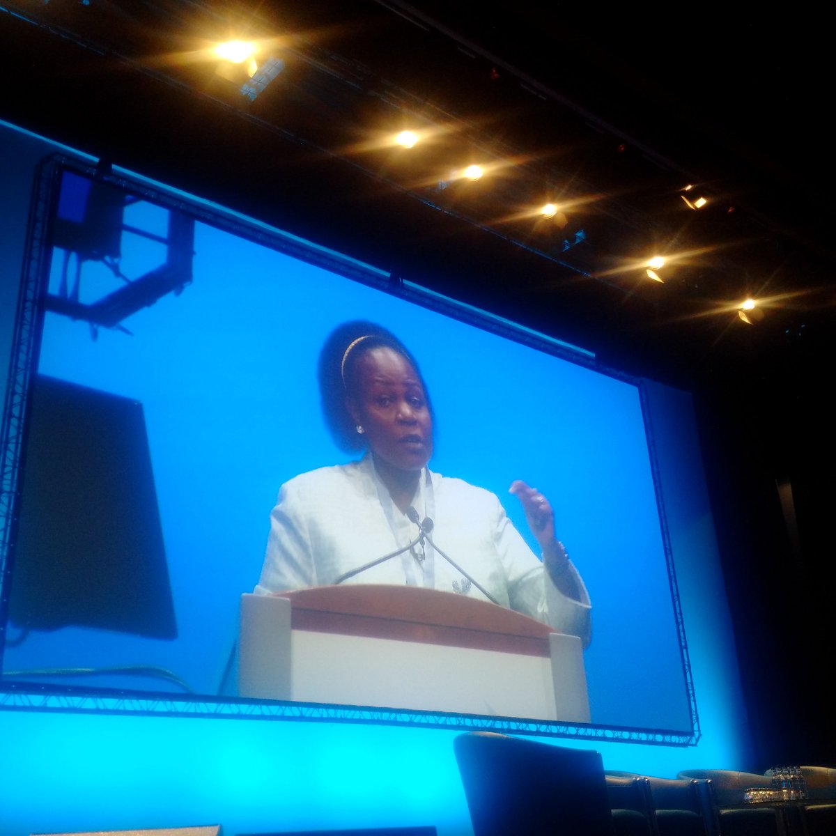 NatCapForum's tweet photo. Where there are trees, there is rain, where there's deforestation there's none - Dr Kitutu @min_waterUg talking of stark risks. #NatCap17 https://t.co/pfmmdPG57D