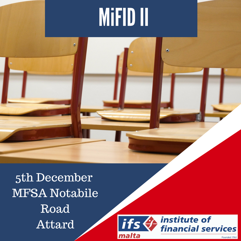 ifs_malta's tweet photo. MiFIID II Seminar, for more information visit our website https://t.co/1H6r7GTYDJ or have a look at our brouchure https://t.co/kz3CVA6sUQ https://t.co/BM8uLj3qZ5