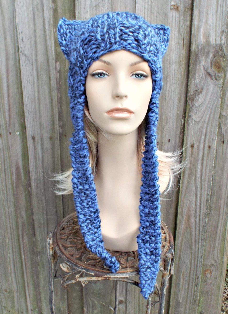 pixiebellshop's tweet photo. Blue Ear Flap Cat Hat - Acai Blue Knit Hat - Blue Hat Blue Beanie Blue… https://t.co/7EVIyeAENo #Etsy #BlueWinterHat https://t.co/eVU71T9kLE