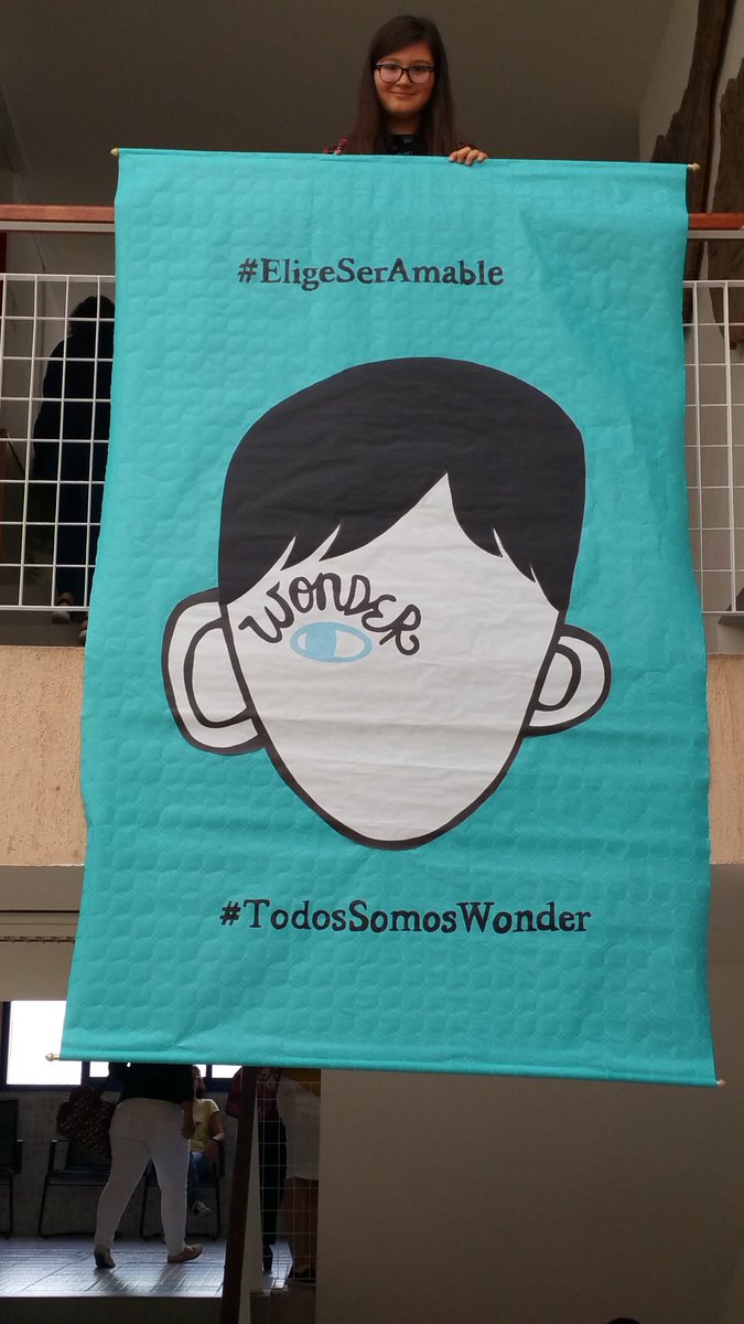 IESMPT's tweet photo. Cartel de Wonder realizado por la alumna Laura Silva de 1° Bachillerato de Artes Plásticas @IESMPT para el preestreno de @WonderTheMovie el jueves 30 en Tenerife #EligeSerAmable #SoyXQSomos https://t.co/2SeQG0syy2