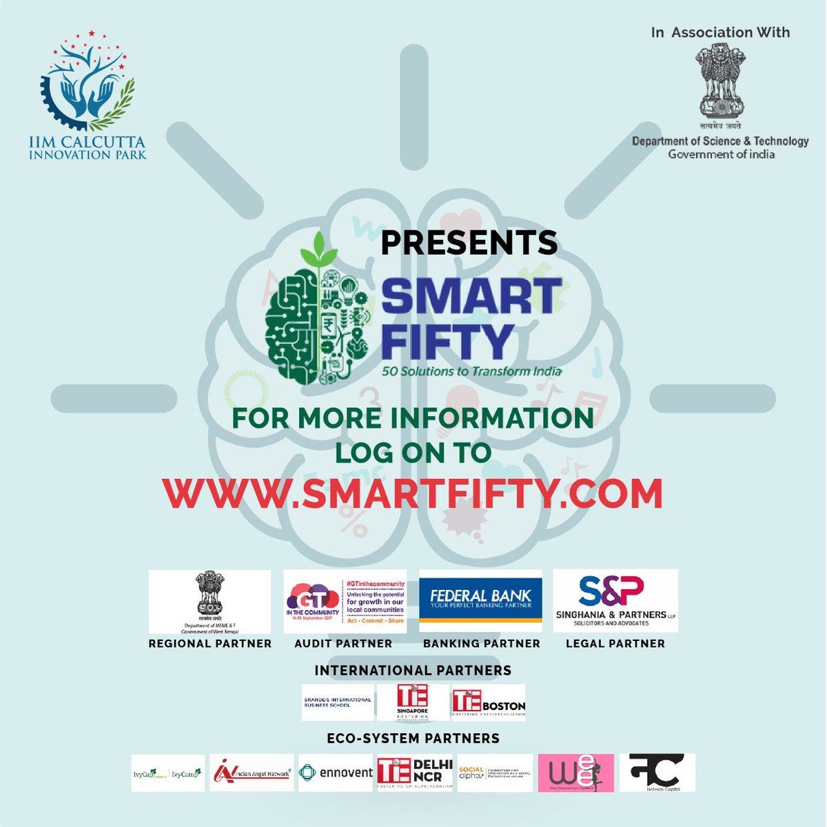 IIMCIP's tweet image. Please note that the last date to send in your applications has been extended till the 7th of December on popular demand! 

If you haven’t yet applied for the India&apos;s biggest hunt for #SmartStartups, make sure you do it today! 
To #apply, click here - smartfifty.com/apply-now