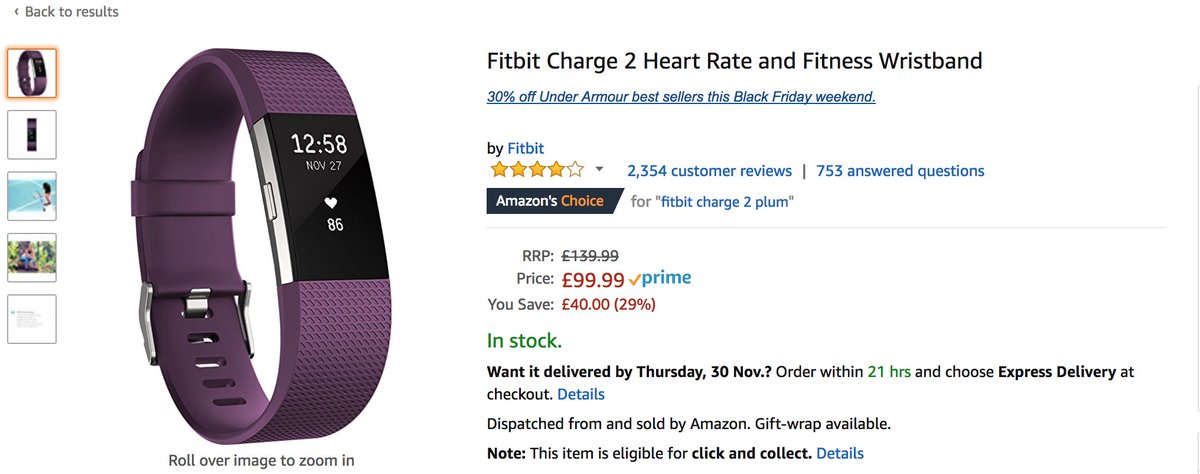 MustNotClick's tweet image. #CyberMonday Can the deals beat #BlackFriday ?

I'll post some of my favourite deals from #Amazon in this thread throughout the day!

🎁🛒💷

Starting with this FitBit Charge 2, Save £40 from £139.99 to £99.99, Various colours available: amazon.co.uk/Fitbit-Charge-…