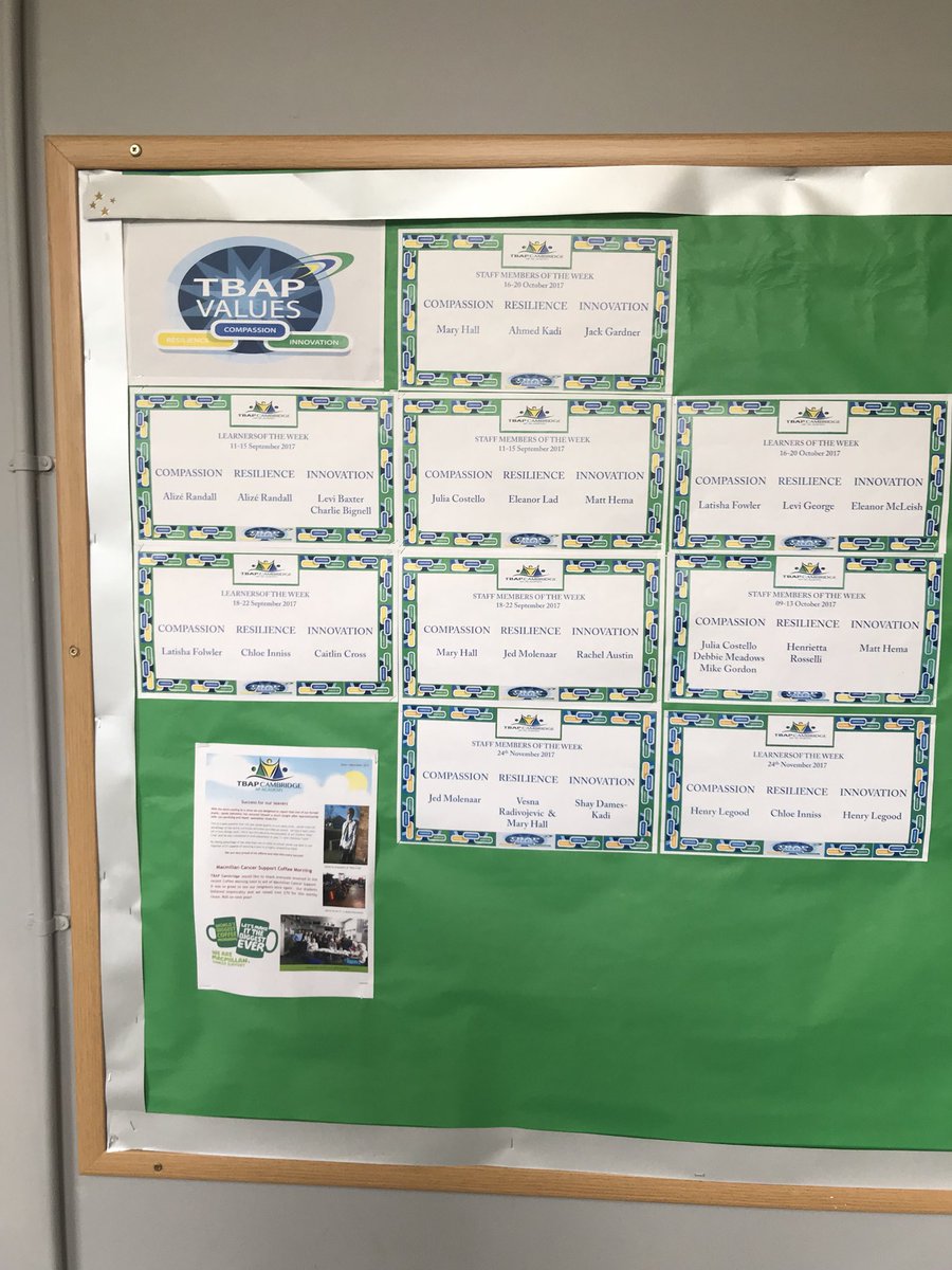 OATWasimButt's tweet photo. Love this display @TBAPCambridge ! #tbapvalues https://t.co/2EmTUta6re