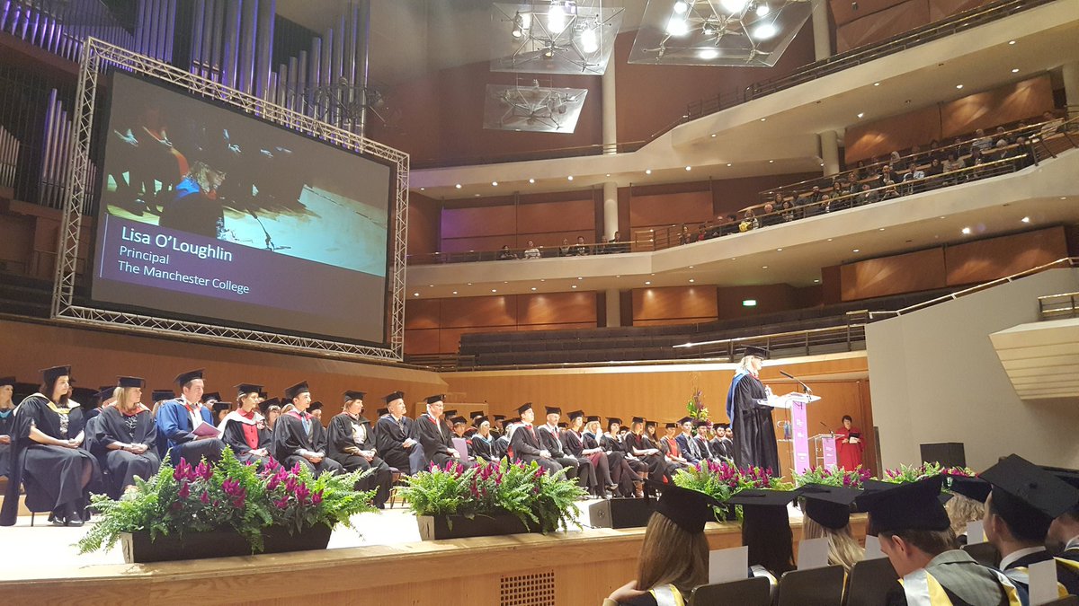 TheMcrCollege's tweet photo. Now itβs the turn of the Principal of TMC Lisa OβLoughlin to who congratulates graduates on their landmark day. #tmcgrad2017 https://t.co/ZJ7NU2O7fb