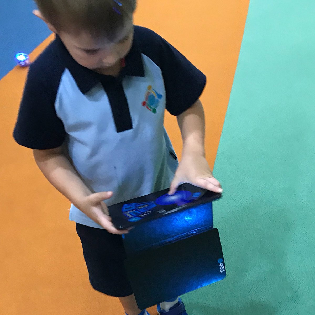 KG1 <a href="/gwa_dubai/">GWA Dubai</a> having their first go at driving <a href="/Sphero/">Sphero</a> A little bit of fun connected to their UOI about the 5 senses!
