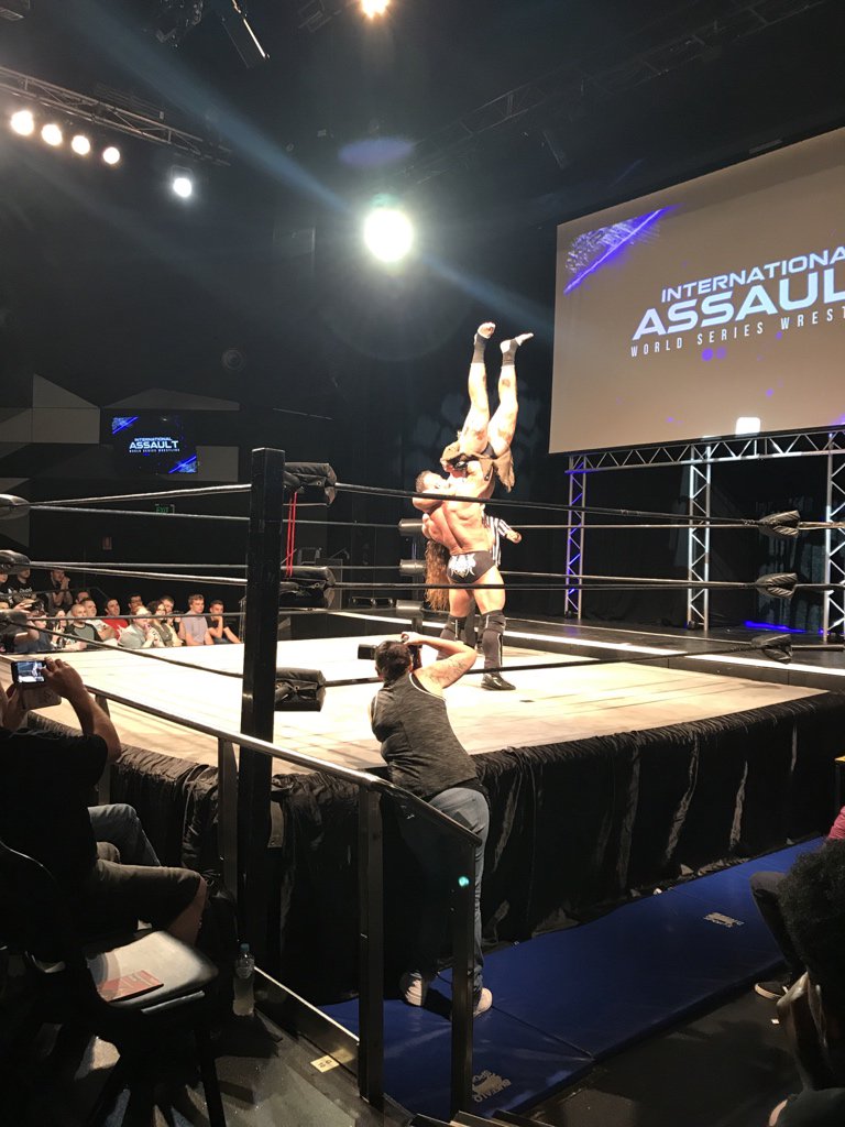 lokified's tweet photo. Our good Caveboy @UggCaveman &amp; @MrGMSI_BCage going toe-to-toe like a couple of glaciers in the Ice Age. Pha-nominal. #globalassault https://t.co/b783qTVSsG