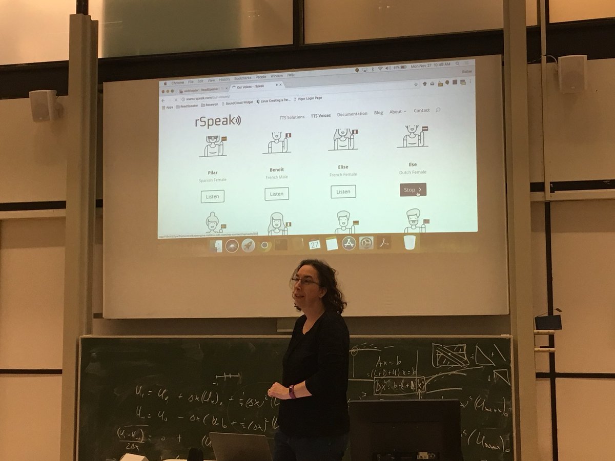 khiettruong's tweet photo. Really happy to have @judd_esther from @ReadSpeaker at @UTwente giving a guest lecture about speech synthesis in our speech processing course!! #interactiontechnology #humanmediainteraction https://t.co/US5clR8UEJ