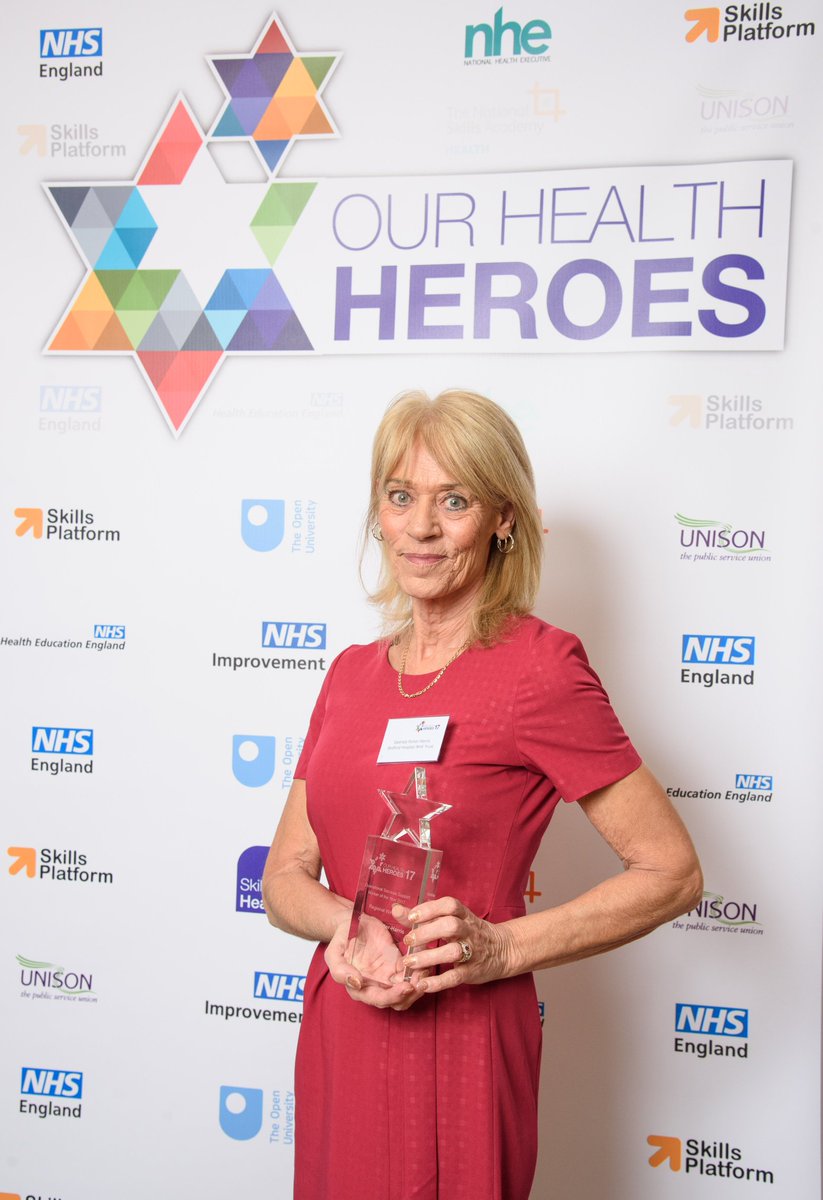 We are delighted and proud that our member of staff, Gwenda Porter-Harris is the Operational Winner for the East in the @skillsforhealth #OurHealthHeroesAwards Well done Gwenda!