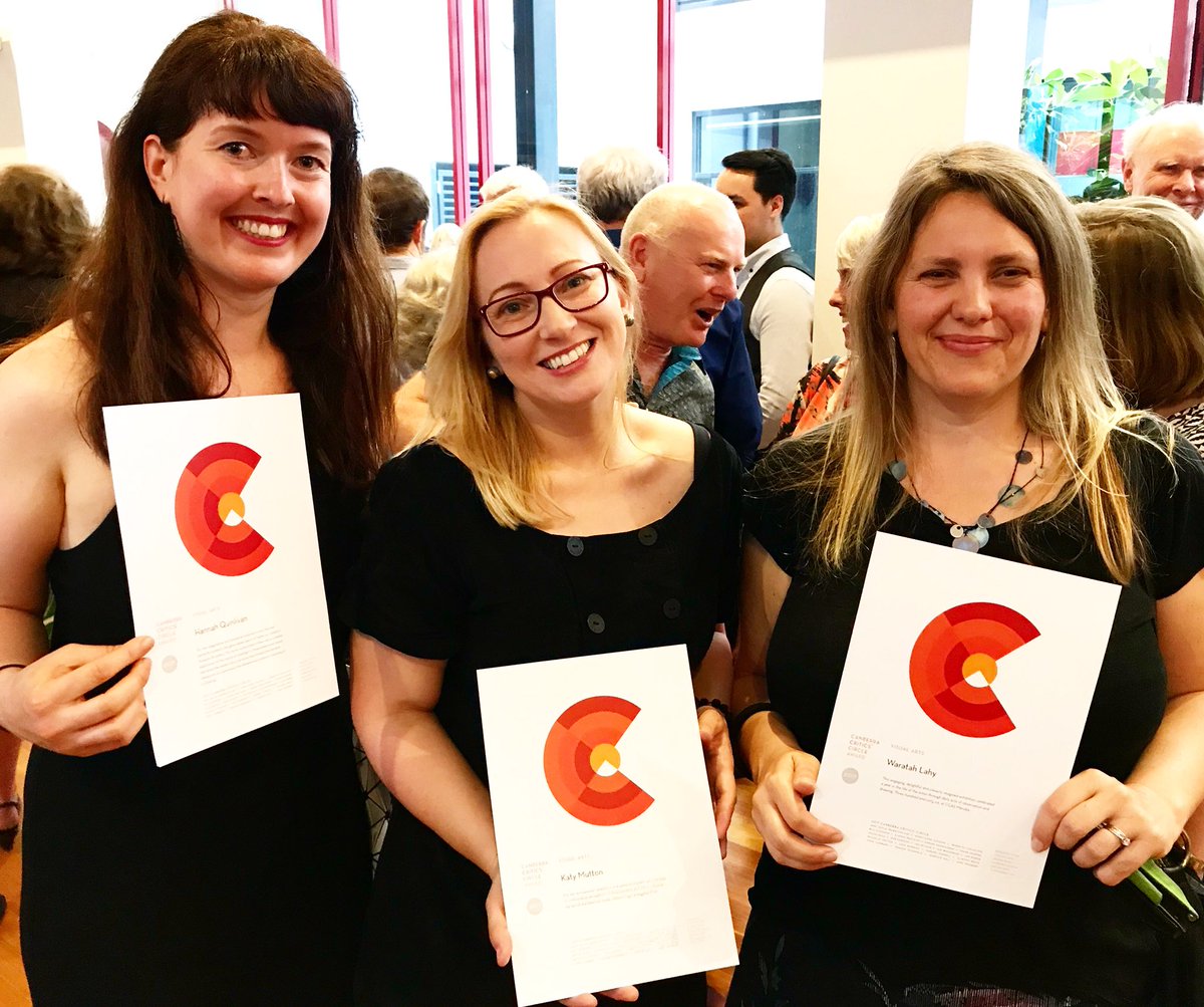 Katy_KBAM's tweet image. Canberra Critics Circle Awards @_CMAG_  Honoured to receive award for Pattern Logic, my recent turf painting at Regatta Point. Was in excellent company with these lovelies @hquinlivanart + Waratah Lahy #patternlogic #contemporaryart #katymutton @artsACT1 #canberralife #cbrarts
