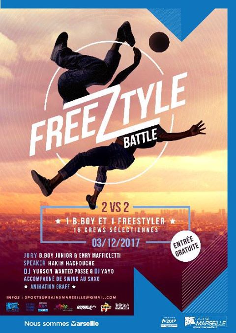 Rendez-vous le 3 décembre prochain au COSEC Saint-Jérôme pour une battle freestyle 2 vs 2 ! ⚽
facebook.com/events/2662484…
Contact : sportsurbainsmarseille@gmail.com
#MPSPORT2017