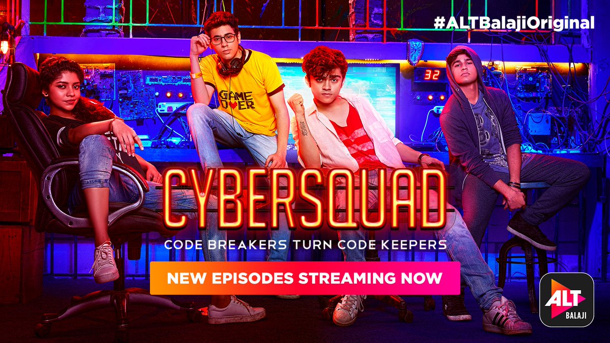 ALTT (@altt_in) on Twitter photo The cyber heroes are back!
New episodes of #CYBERSQUAD streaming on ALTBalaji ➝ bit.ly/WatchCybersquad
#ALTBalajiOriginal
<a href="/Rohaan_/">Rohan Shah</a> <a href="/KrissannB/">Krissann Barretto Karamchandani</a> <a href="/Jovitajose16/">Jovita Jose</a> <a href="/prernawanvari/">Prerna</a> @heRoshan_preet The cyber heroes are back!
New episodes of #CYBERSQUAD streaming on ALTBalaji ➝ bit.ly/WatchCybersquad
#ALTBalajiOriginal
<a href="/Rohaan_/">Rohan Shah</a> <a href="/KrissannB/">Krissann Barretto Karamchandani</a> <a href="/Jovitajose16/">Jovita Jose</a> <a href="/prernawanvari/">Prerna</a> @heRoshan_preet