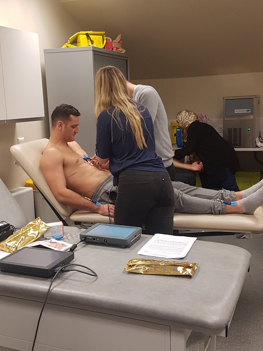 LeighLeopardsRL's tweet photo. We are grateful to @johnsomauroo and @LJMUSportSci for your help with the heart screening of the players today. #HeartHealth @crooksie13 looks like he’s really enjoying himself! https://t.co/N9Mbjv6tI9