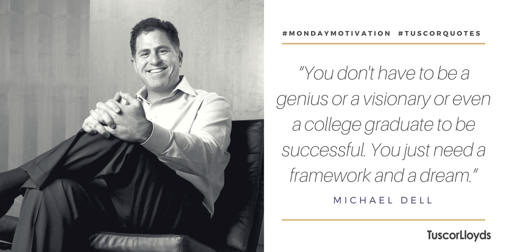 TuscorlloydsUK's tweet photo. #TLQuotes @MichaelDell on #success
Couldn't agree more. We believe that 'Imagination takes you everywhere' - have the courage to dream, determination to set your dream as a goal and discipline to achieve it!
#MondayMotivation #inspiration #shipping https://t.co/OJAzNq2Qjr