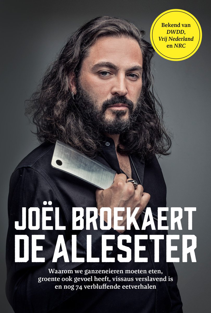 uitg_podium's tweet photo. ‘Stukken vol historische en chemische kennis – en humor.’ - @volkskrantmag over #deAlleseter van @joelbroekaert https://t.co/WTQ7CYVJX8