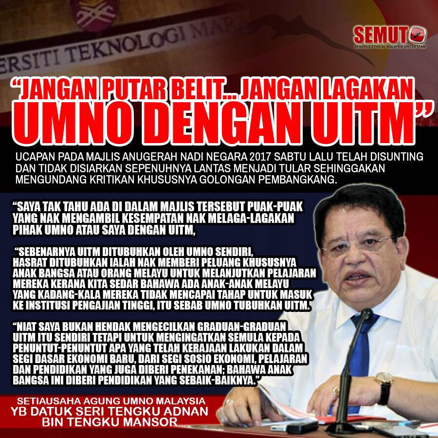 puteriputrajaya's tweet photo. Adik2 UITM or alumni UITM, org yg cerdik &amp; pndai xkan cepat melatah malah akn berfikir sblm berkata2. Jika 1 p'kara trus di beri ksimpulan tanpa selidik lebih awal, apa gunanya Allah beri akal dan fikiran. Terlalu ikut nafsu mrah lalu herdik adalah ajaran syaitan.Jd fikirkan la😊 https://t.co/f0qsFD7ZML