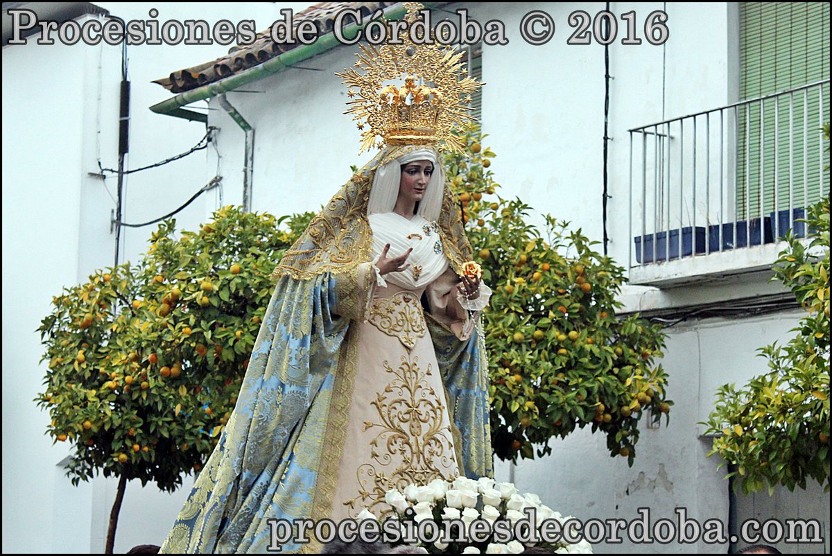 María Stma. Reina de Ntra. Alegría saldrá el Domingo en Rosario de la Aurora por las calles de Santa Marina: procesionesdecordoba.com/maria-stma-rei…