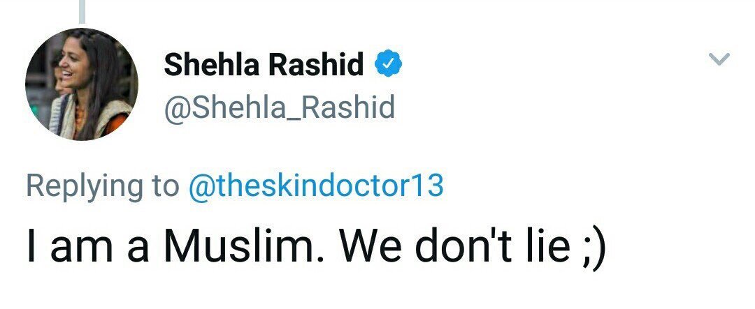 KejriLies's tweet photo. Shehla: #झूठा_केजरीवाल 
Me: Are you sure?
Shehla: https://t.co/9VIy9x8fCN