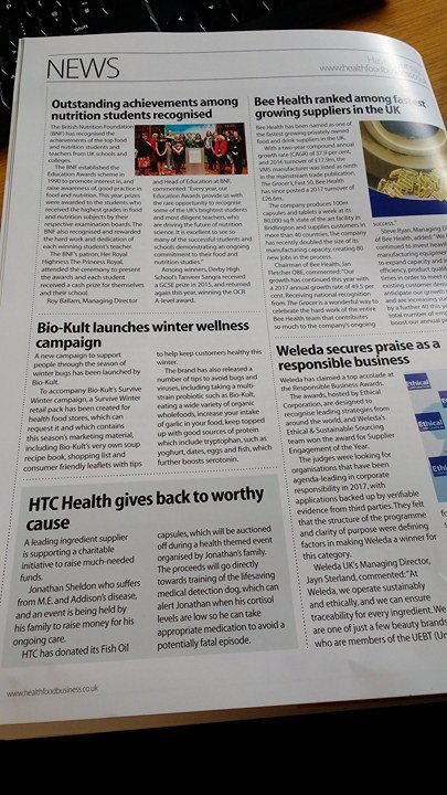 htchealth's tweet photo. HTC in the December issue of @HFBmagazine #UKSupplier #UkWholesaler #Supplements #VitaminD #Vitamins #Softgels #Emptycapsules #Rawmaterials #Sportsnutrition https://t.co/TAXcXBaMNS