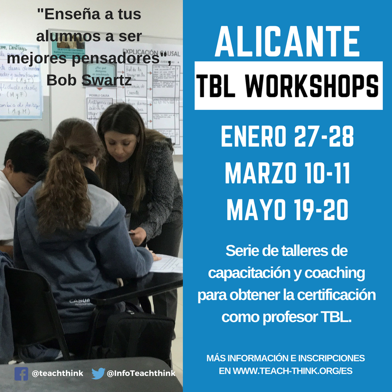 CTeachThink's tweet photo. Certificación como #Profesor #TBL en: #Alicante, #Madrid o #Sevilla ¡inscripciones abiertas! Regístrate en: https://t.co/bNrPT0WV2C
#ctt #teachthink #criticalcreative #TBLopenWorkshops2018 https://t.co/BrfEGeMXcV