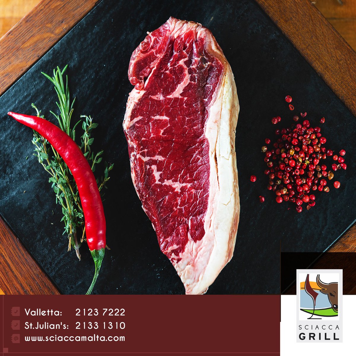 SciaccaGrill's tweet photo. Looking for the perfect place to enjoy a great #meal with your #family and #friends this #festive #season? Look no further!

Book your table at #SciaccaGrill today:

Valletta: 2123 7222 
St.Julian's: 2133 1310

https://t.co/eNC8rbDyxw

#Malta #Steakhouse #Food #Christmas #NYE https://t.co/eVWaQqgZN8