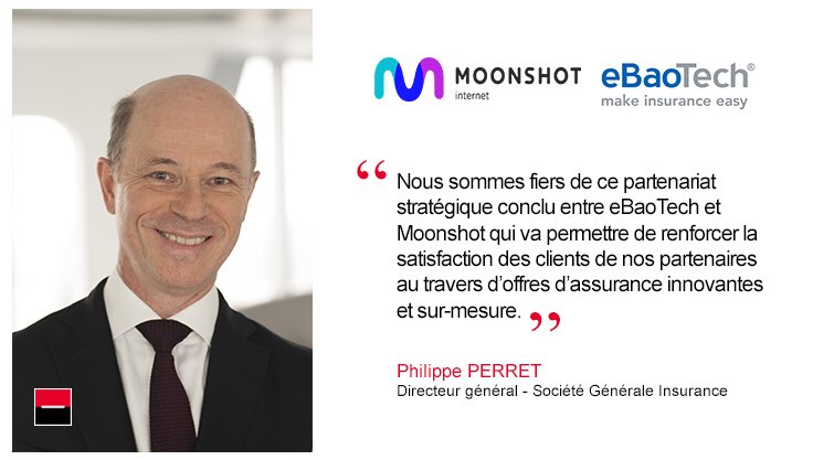 SG_Assurances's tweet photo. [CP] @MoonshotOff, l’AssurTech B2B2C de @SG_Assurances dédiée aux e-commerçants et @eBaoTech_Corp annoncent un partenariat stratégique en Europe en matière de distribution d’assurance contextuelle #AssurTech #OpenAPI
https://t.co/H5s8Jp6nE7 https://t.co/B40kI3tY4X