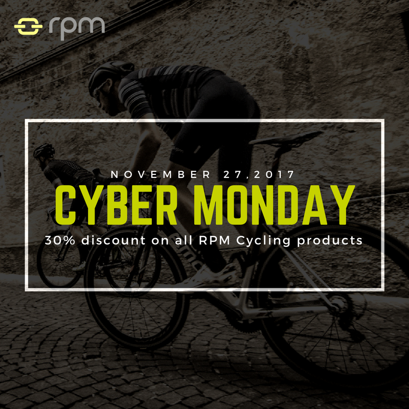 RPM_Cycling's tweet photo. CYBER MONDAY: THE DISCOUNTS CONTINUE!

Take advantage of our Cyber Monday offer! Get 30% off any purchase from the RPM Cycling collection with this coupon code: CYBERMDAY17

*offer valid exclusively today!

#myrpm #rpm #cycling #cybermonday https://t.co/R0VAbULEwP