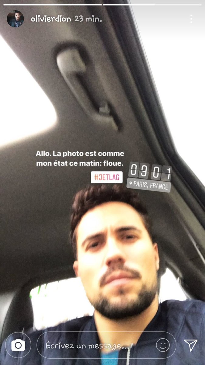 Olivier il est bien matinale 😂😍