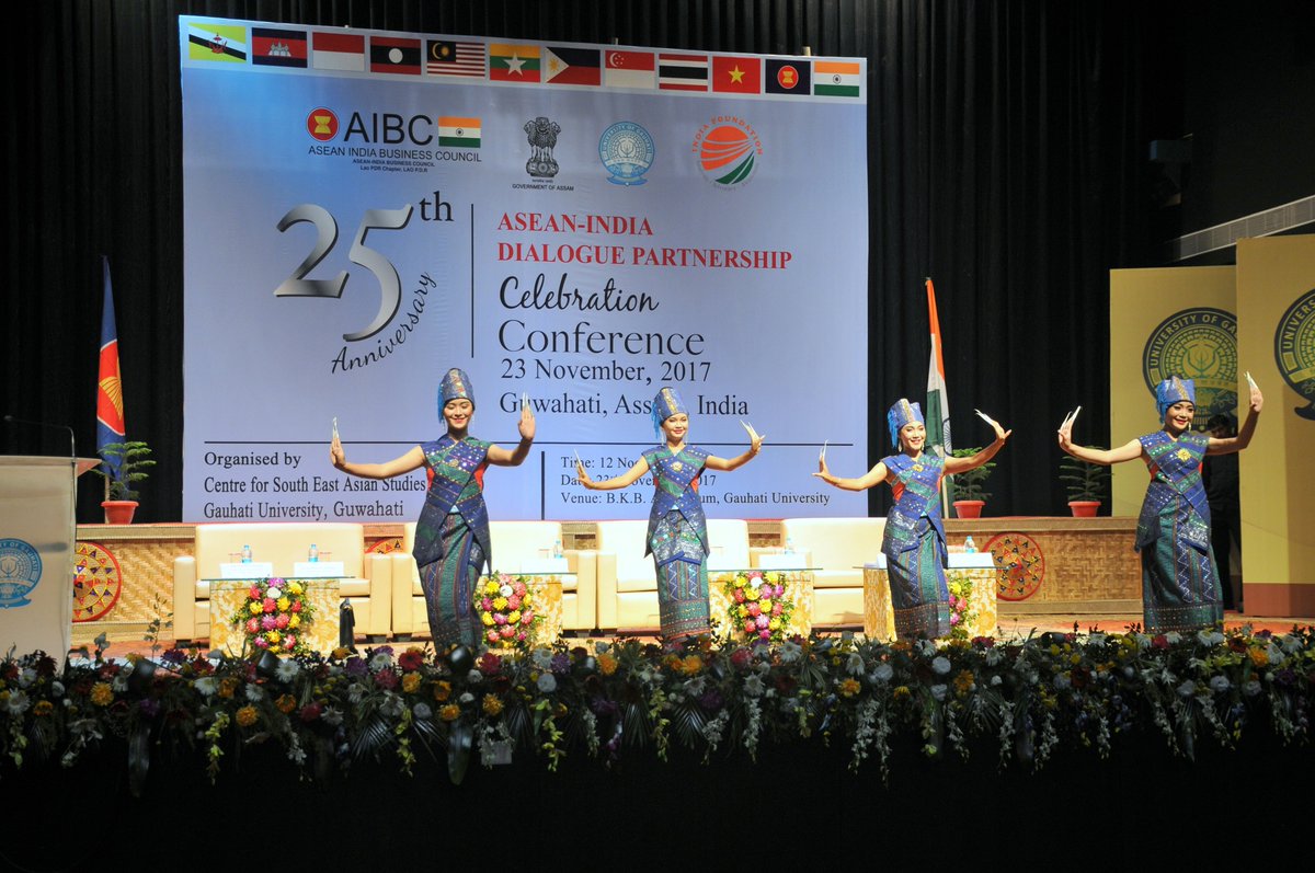 Habib_M_C's tweet photo. 1st Cultural Exchange under #ActEastPolicy sponsored by #HSMMGroup. Lao Traditional Music & Dance Group performed at 25th Anniversary ASEAN-INDIA Dialogue Partnership Celebration at Gauhati University on 23 Nov & Sangai Festival on 24-26 Nov. #AIBC #indfoundation @alphonstourism https://t.co/cIApNbfEuR