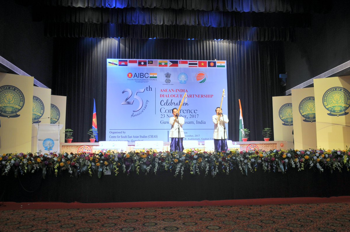 Habib_M_C's tweet photo. 1st Cultural Exchange under #ActEastPolicy sponsored by #HSMMGroup. Lao Traditional Music & Dance Group performed at 25th Anniversary ASEAN-INDIA Dialogue Partnership Celebration at Gauhati University on 23 Nov & Sangai Festival on 24-26 Nov. #AIBC #indfoundation @alphonstourism https://t.co/cIApNbfEuR