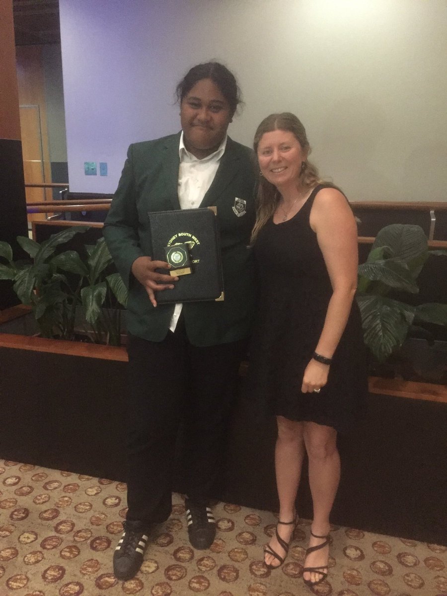 Venita and the amazing teacher that nominated her at SWS Blues Awards.