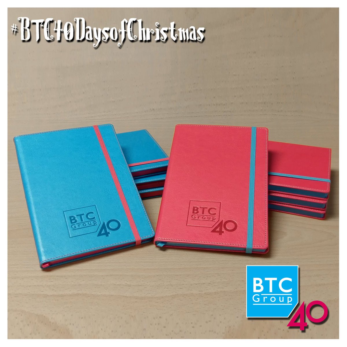 uk_geiger's tweet photo. The Weekend brought us #BTC40DaysofChristmas #Day10 & #Day11 These vibrant colour contrast notebooks will stand out on any desk! With so many branding options, blind embossing, screen printing, foiled embossing, each item is different! https://t.co/kkk2Xf5PEH