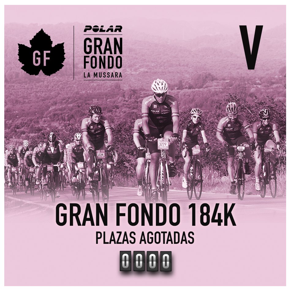 NOTICIAS | Agotadas las plazas de <a href="/GranFondoLM/">Polar Gran Fondo La Mussara</a> 184. 
👉 Más de 6.000 inscritos desde el 16 de noviembre.
👉 Disponibles plazas para la de 133k y 90k.

tandemmagazine.es/plazas-agotada…