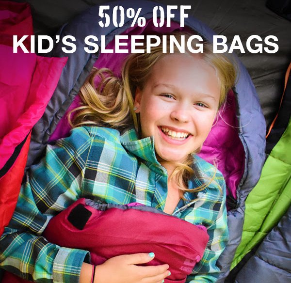 Kiddos sleeping bags are 50% off! Get gear that will create memories - slumberjack.com/web-specials/
