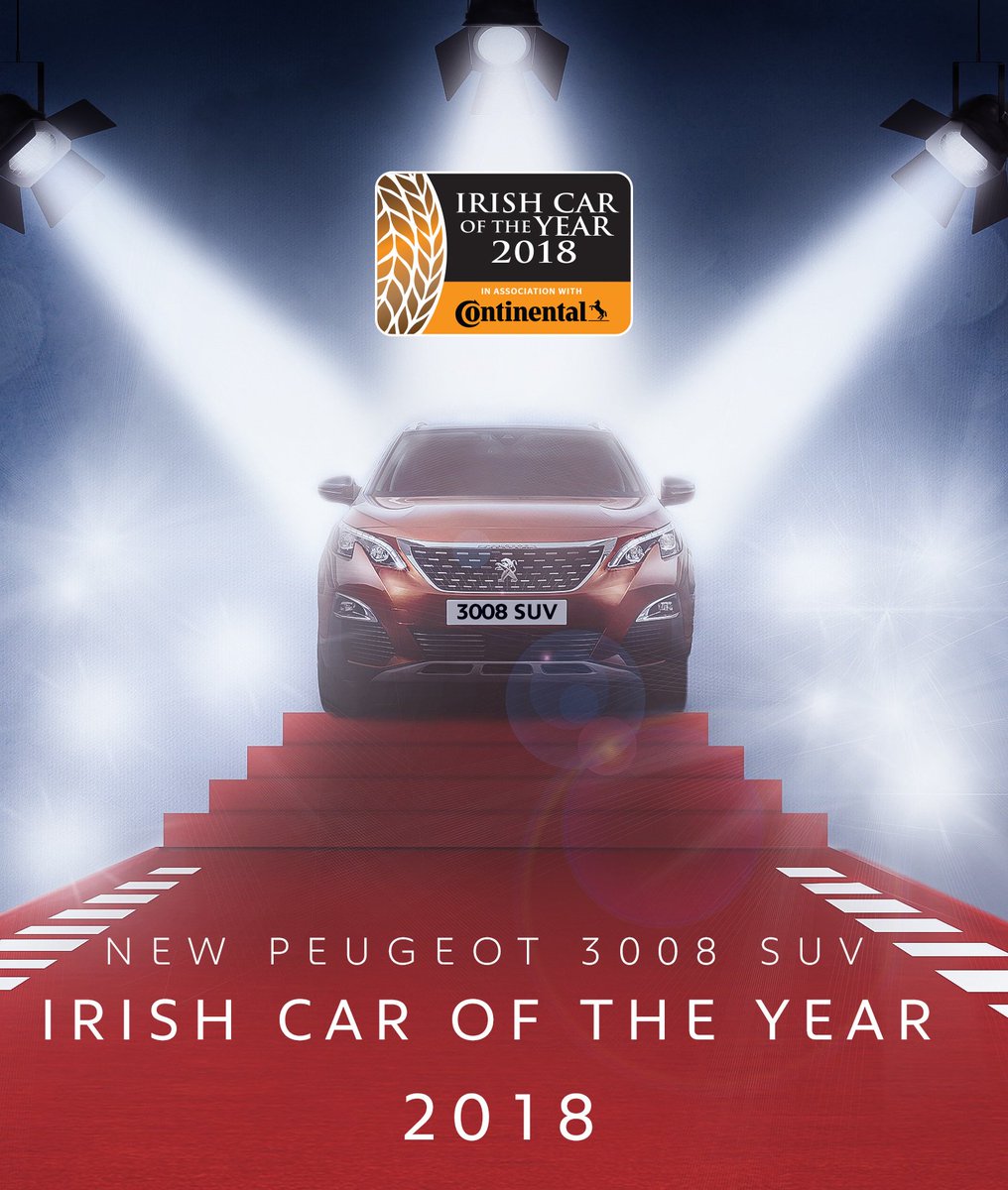 TCMotorsWat's tweet photo. The NEW #Peugeot SUV 3008 is 'Irish Car of the Year 2018'. Now that's a cause for celebration!
Prices from €26,595 at #TCMotors. Call 051-872959 | https://t.co/3eFivGqmjI https://t.co/6CwmPQW5YM