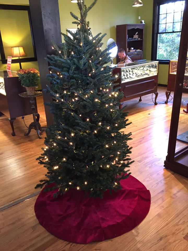 ShopAtBiltmore's tweet photo. Stop by Estate Jewelry Ltd. to participate in their "Naked Tree Ornament Donation Project"! Proceeds will go to @BrotherWolfAR. #asheville #biltmorevillage #donate https://t.co/xz155VpPkG