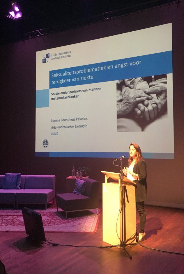 SickandSex's tweet photo. Lorena Grondhuis Palacios tijdens #NVVSWD: ‘Seksualiteitsproblematiek en angst voor terugkeer van ziekte onder partners van mannen met prostaatkanker’. #sickandsex https://t.co/cMMNO2vags