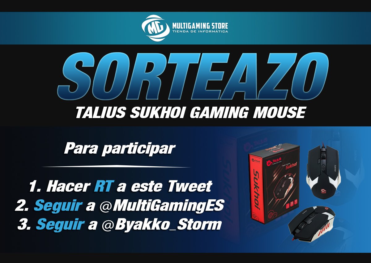 multigeekx's tweet photo. 🔔 ¡#SORTEO de un Talius Sukhoi Gaming Mouse! (26,50€) 😱😍

Para participar: Haz #RT, Sigue a @MultiGamingES y a @byakko_storm 
Es INTERNACIONAL con gastos pagados. 🌎😀 https://t.co/x30TbEg3hx