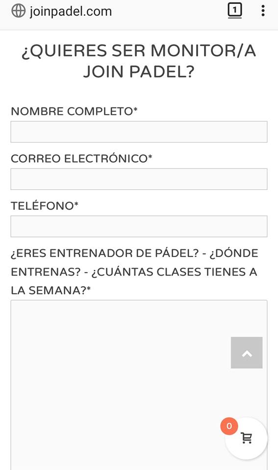 Quieres ser monitor/a Join Padel entra en nuestra página de inicio en joinpadel.com y rellena nuestro formulario y envianoslo , y en breve nos pondremos en contacto contigo.