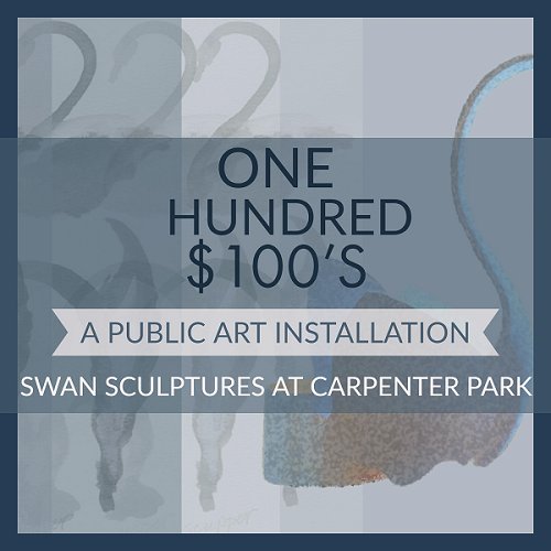 Remember CVA on Giving Tuesday!  Raising 100 Hundreds for Sculptures at Carpenter Park: caryvisualart.org/give #GivingTuesday #100hundreds