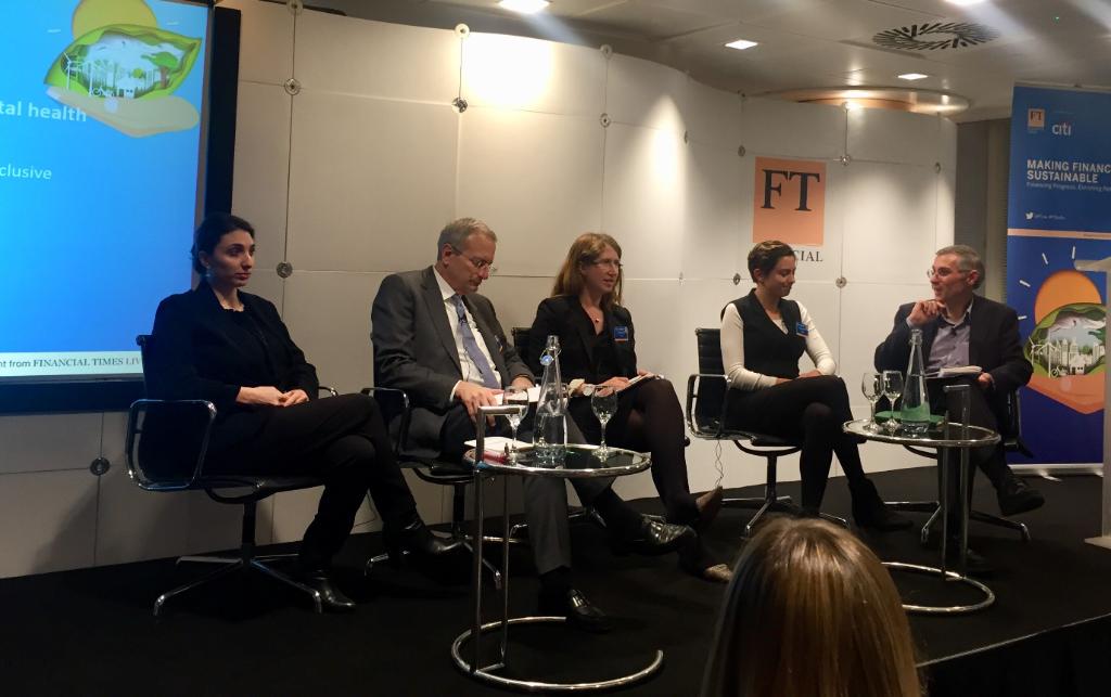 Citi's tweet photo. Bob Annibale #Citi Global Director of Community Development & #InclusiveFinance on the #FTSusFin panel “Investing in Innovation: From green tech to digital health & financial inclusion” https://t.co/RYVNyrhFjv