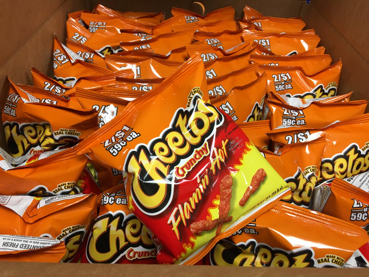 kstateUPC's tweet photo. Win this box of FREE Hot Cheetos! Just show or tell us what you can create or do using Cheetos with #CaptureUPC. Example ideas are shown below! https://t.co/ZAA2d7I5nT