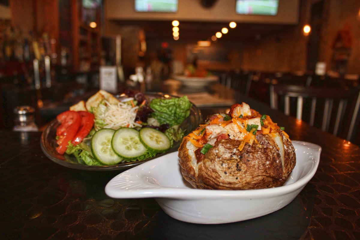 TheHutMHK's tweet photo. Potato, potahto, tomato, tomahto! However you say it, our new Frenchman Street Stuffed Potato is just what you need! https://t.co/S4DGyCajuP