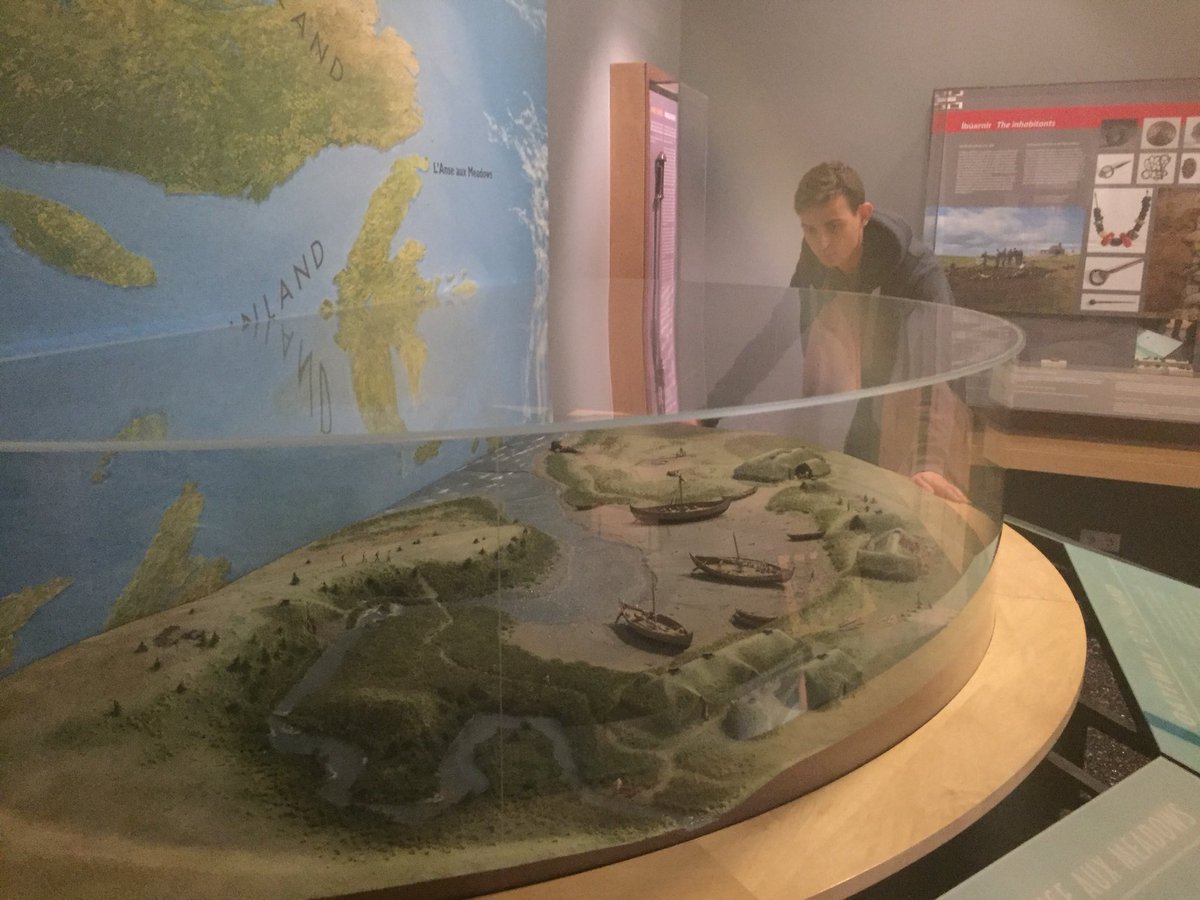 LindenForster's tweet photo. Guess which one is @neilhimself and which one is me. Humbled to stand in the same place he stood when he began his journey to #americangods and where the Vikings stopped on their journey to America and dare I say it the #norsegods too #iceland #vikingworld #diorama #neilgaiman https://t.co/xj4kZSRViF
