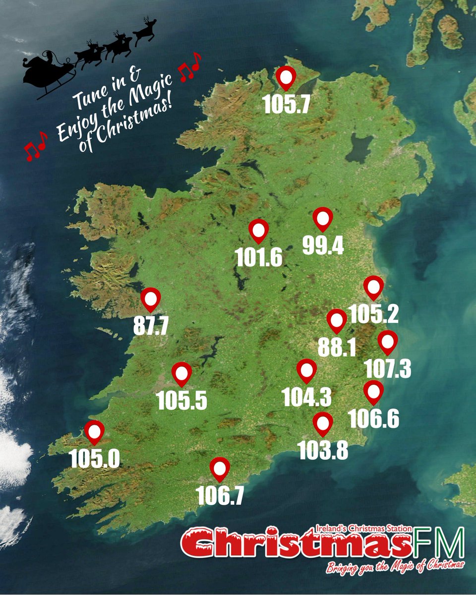 Christmas Fm Just One More Sleep Till We Launch On Fm Across Ireland Tomorrow At 1pm Here S Our Frequencies Christmasfm Christmasiscoming T Co Nfd249irmb Christmas Fm Just One More Sleep Till We Launch On Fm Across Ireland Tomorrow At 1pm Here S Our Frequencies Christmasfm Christmasiscoming T Co Nfd249irmb