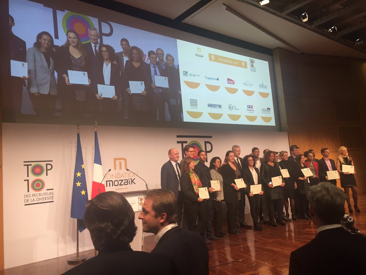 SarahVignal's tweet photo. Bravo aux Lauréats du Top 10 des recruteurs de la diversité !@mozaikrh @BLeveel https://t.co/La57WnosLp
